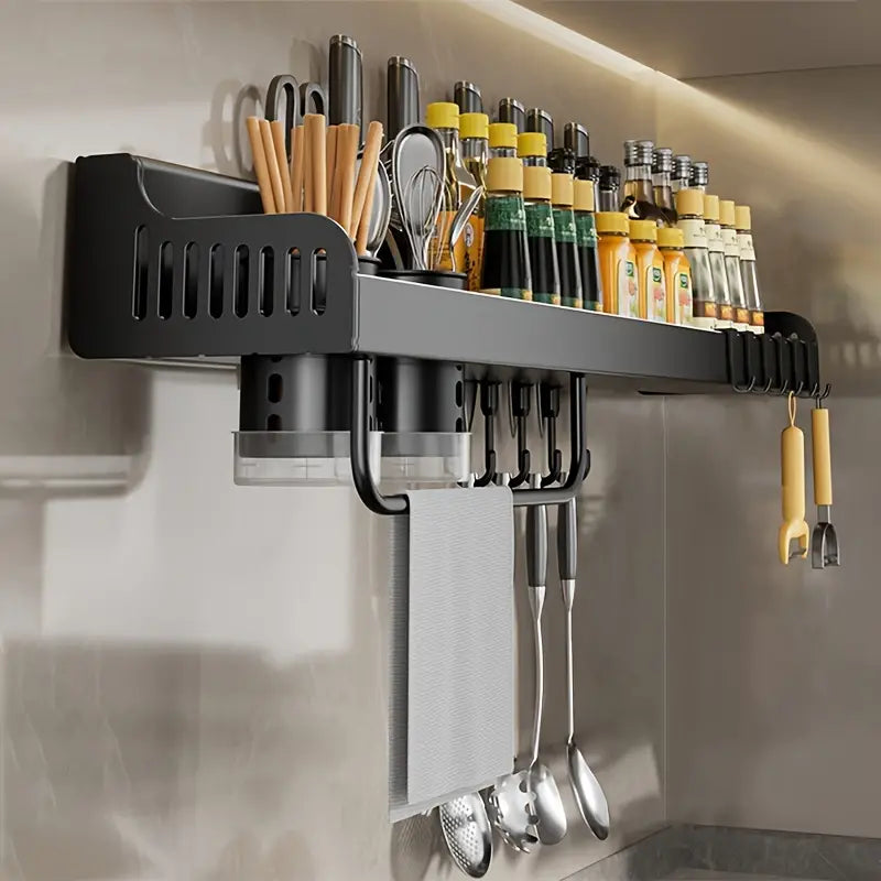 ESTANTE ORGANIZADOR DE UTENSILIOS DE COCINA EN ACERO INOXIDABLE