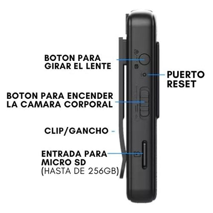 CAMARA CORPORAL CS08 CON SOPORTE DE MOTO