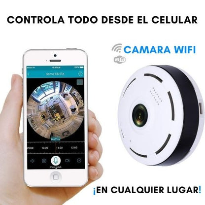 CAMARA DE SEGURIDAD WIFI PANORMARICA 360°