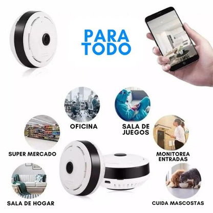 CAMARA DE SEGURIDAD WIFI PANORMARICA 360°