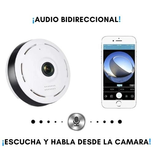 CAMARA DE SEGURIDAD WIFI PANORMARICA 360°