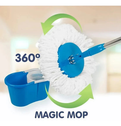 TRAPEADOR GIRATORIO 360° CON BALDE ESCURRIDOR Magic Mop®