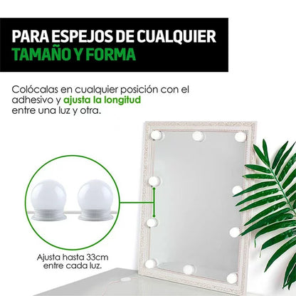 10 FOCOS LED ADHESIVOS  DE ESPEJO