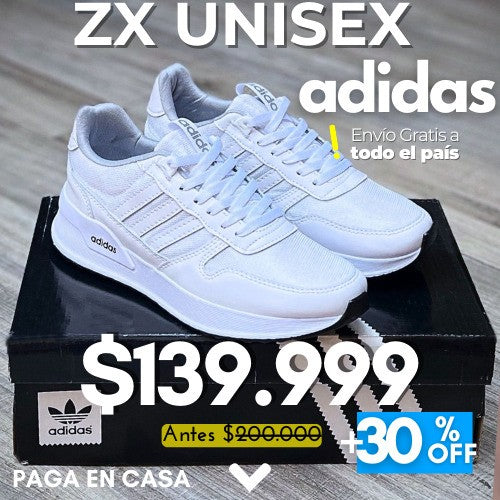 TENIS ADIDAS ZX UNISEX WHITE