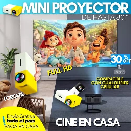 PROYECTOR DE CINE, 80 PULGADAS