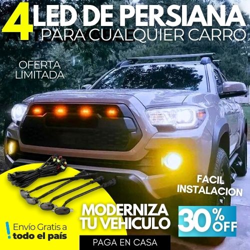 4 LUCES LED PARA PERCIANDA DE CARRO X 4