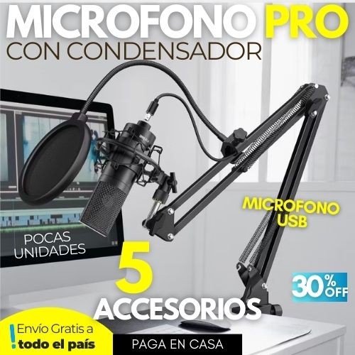 MICROFONO CONDENSADOR PROFESIONAL BM800