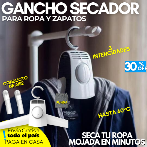 GACHO SECADOR PORTATIL, ROPA Y ZAPATOS