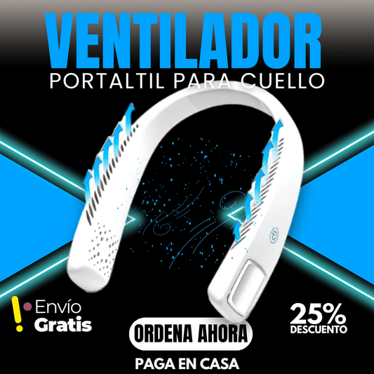 VENTILADOR DE CUELLO PORTATIL, RECARGABLE