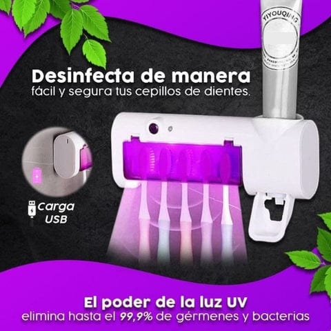 ESTERILIZADOR DE CEPILLOS CON DISPENSADOR DE CREMA