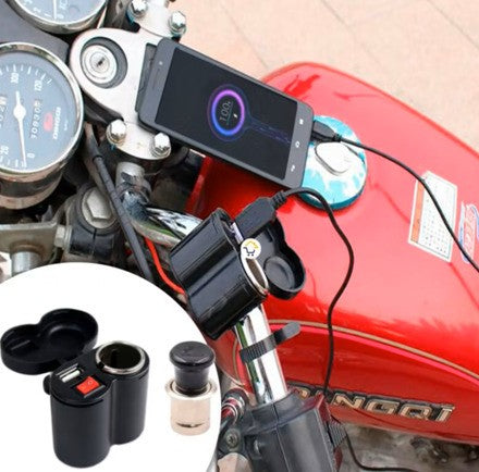 CARGADOR PARA MOTO USB CON CIGARRERA Motcel